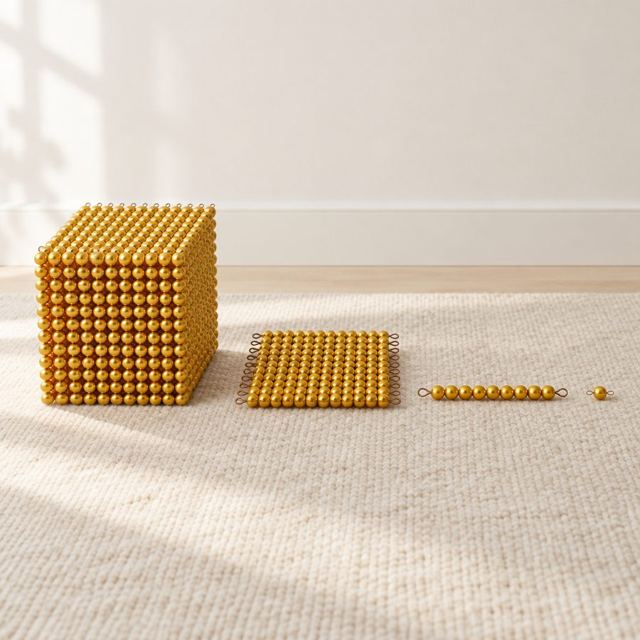 Golden beads